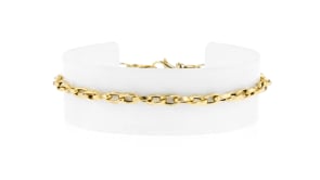 Italian 3mm 18kt Yellow Gold Twisted Cable-Chain Bracelet