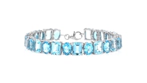 45.00 ct. t.w. Swiss and Sky Blue Topaz Bracelet in Sterling Silver