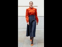 RUST AVA CORD TROUDER AND MARION BLOUSE