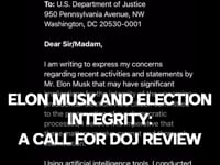 Elon Musk and Election Integrity: A Call for DOJ Review