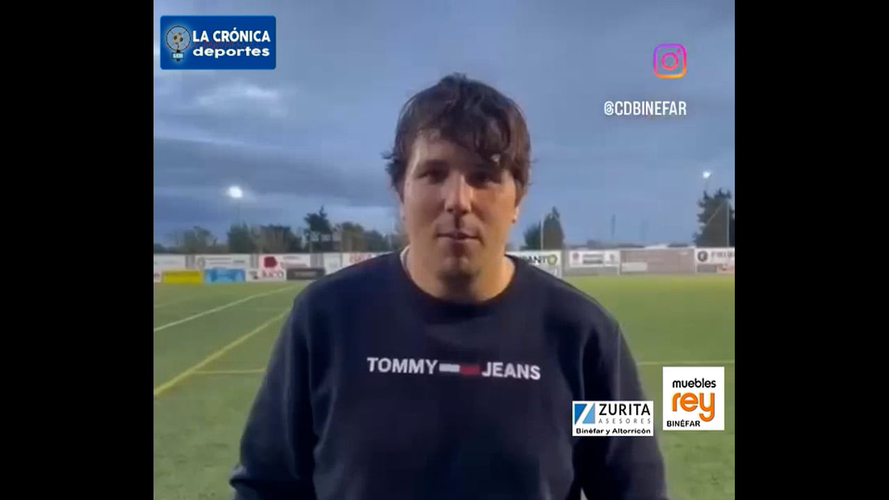 LUIS ARCAS (Entrenador Binéfar) CD Binéfar 2-0 CD Fuentes / Jor. 8 / Tercera Rfef