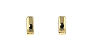 14kt Yellow Gold Puffed Bar Earrings