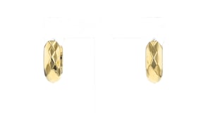 14kt Yellow Gold Faceted Geometric Hoop Earrings