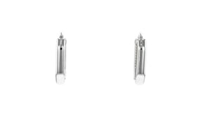 Sterling Silver Geometric Hoop Earrings