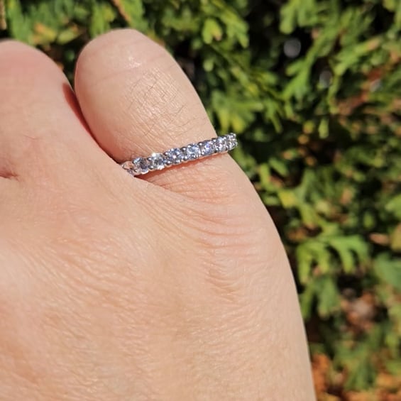 Eternity Band with 27 Round Cut Stones of 1.35 TCW. F18-CZ-14K