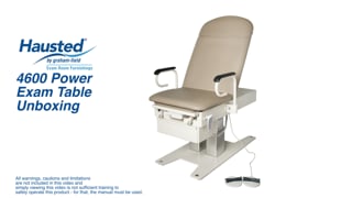 4600 Power Exam Table Unboxing
