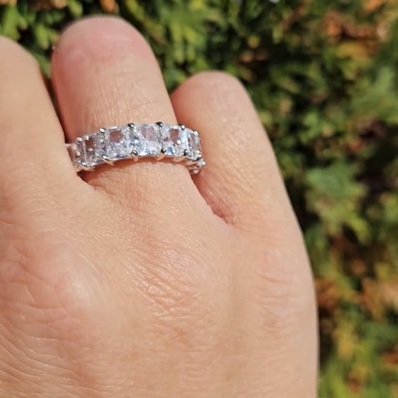 Radiant Cut 6TDW Eternity Band