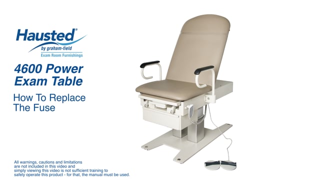 4600 Power Exam Table: How To Replace The Fuse