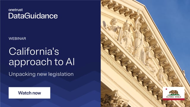 California's approach to AI: Unpacking new legislation