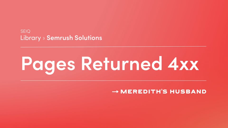 Pages Return 4xx Status Code