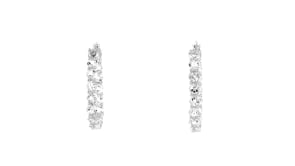 10.00 ct. t.w. White Topaz Inside-Outside Hoop Earrings in Sterling Silver