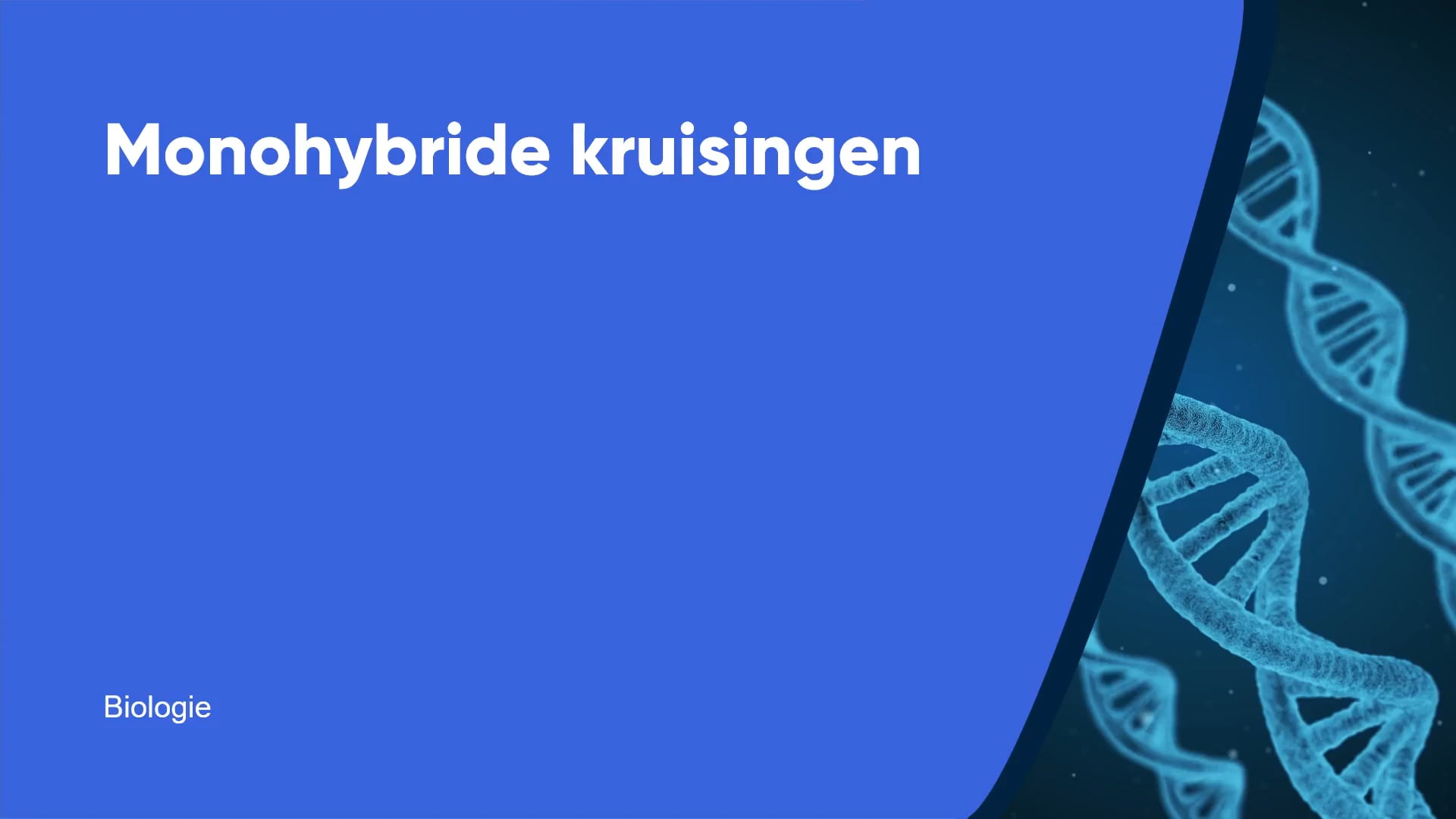 Monohybride kruisingen