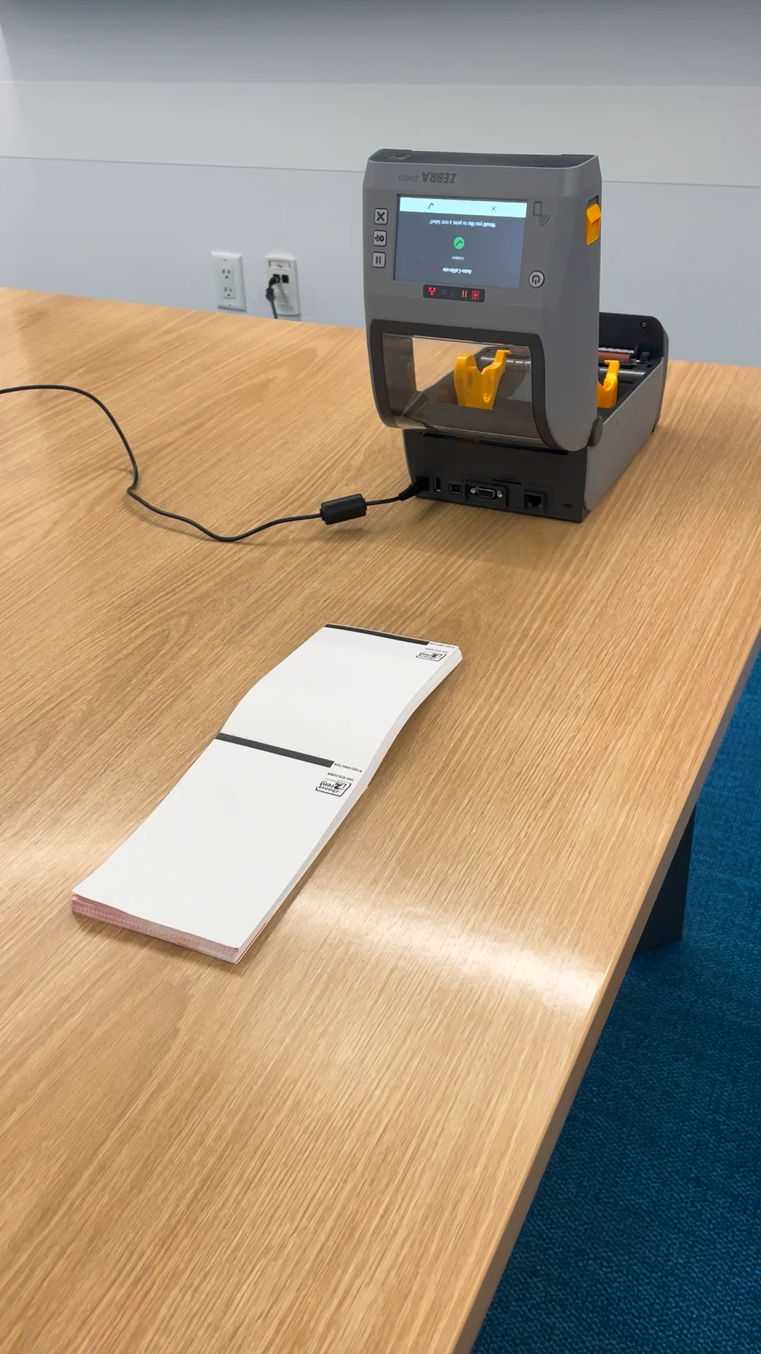 Connecting the badge printing app with the Zebra ZD620 printer