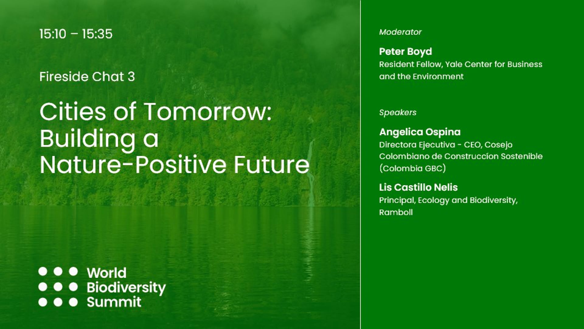 Fireside Chat- Cities of Tomorrow- Building a Nature-Positive Future