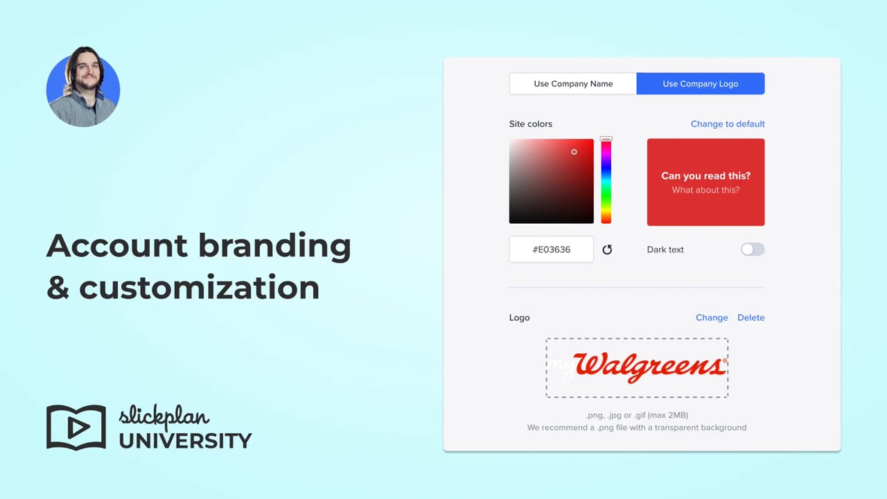 Account branding & customization