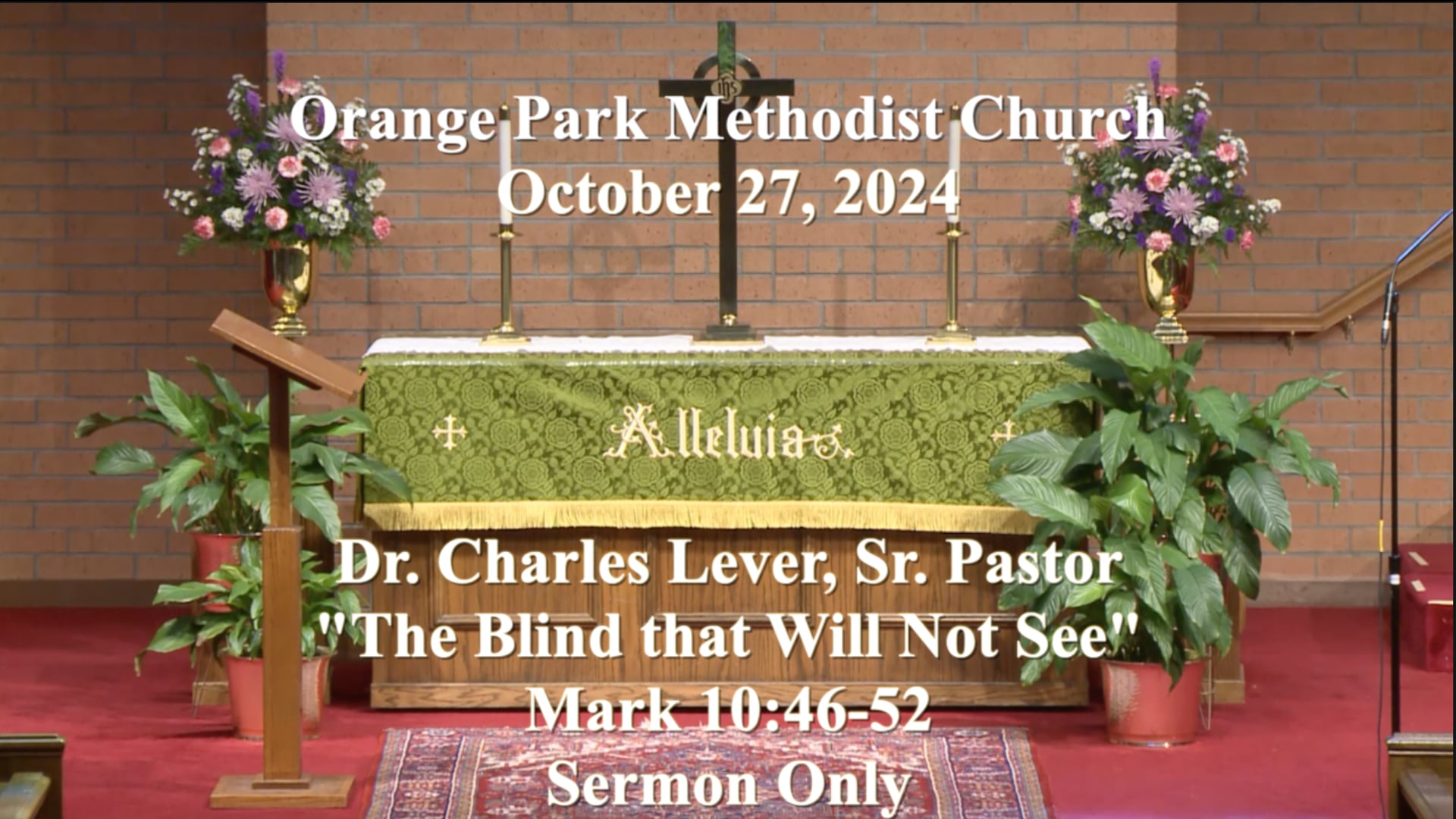 October 27, 2024 Sermon Only