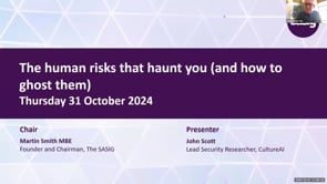 SASIG Webinar - The human risks that haunt you (and how to ghost them) 2024-10-31 11:00:18