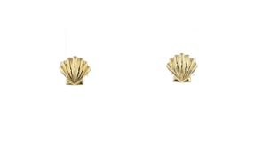 Italian 10kt Yellow Gold Petite Shell Earrings