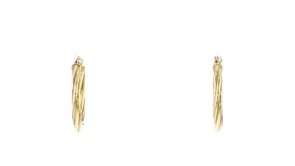 Italian 10kt Yellow Gold Twisted Hoop Earrings