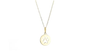 Italian 10kt Yellow Gold Petite Paw Print Cut-Out Pendant