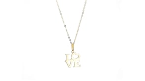 Italian 10kt Yellow Gold Love Pendant