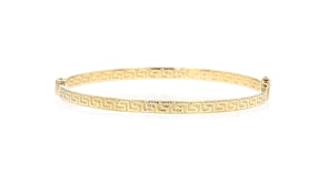 Italian 10kt Yellow Gold Greek Key Bangle Bracelet