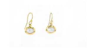 Turquoise, 6x8mm Cultured Pearl and 2.00 ct. t.w. Pink Chalcedony Jewelry Set: Three Pairs of Drop Earrings in 18kt Gold Over St