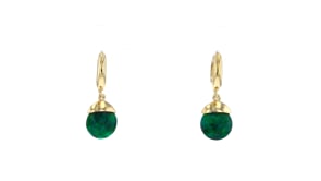 8.25 ct. t.w. Emerald Jewelry Set: Drop Earrings and Necklace in 18kt Gold Over Sterling