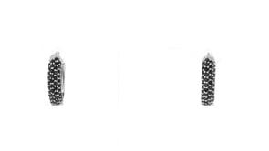.70 ct. t.w. Black Spinel 5-pc. Jewelry Set: Earrings, Hoop Earrings and Single Ear Cuff in Sterling Silver