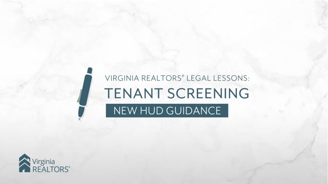 New HUD Guidance on Tenant Screening