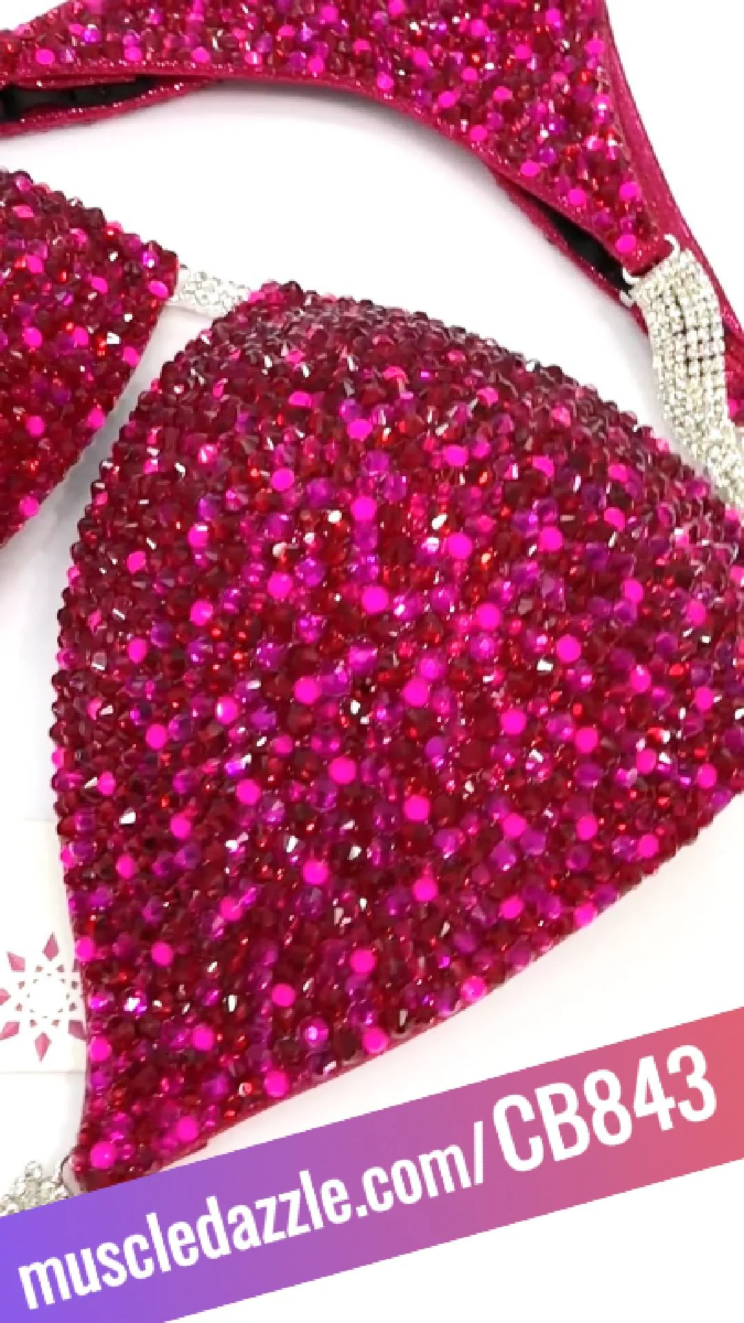 Stunning Crimson Crystal Competition Bikini | Muscle Dazzle