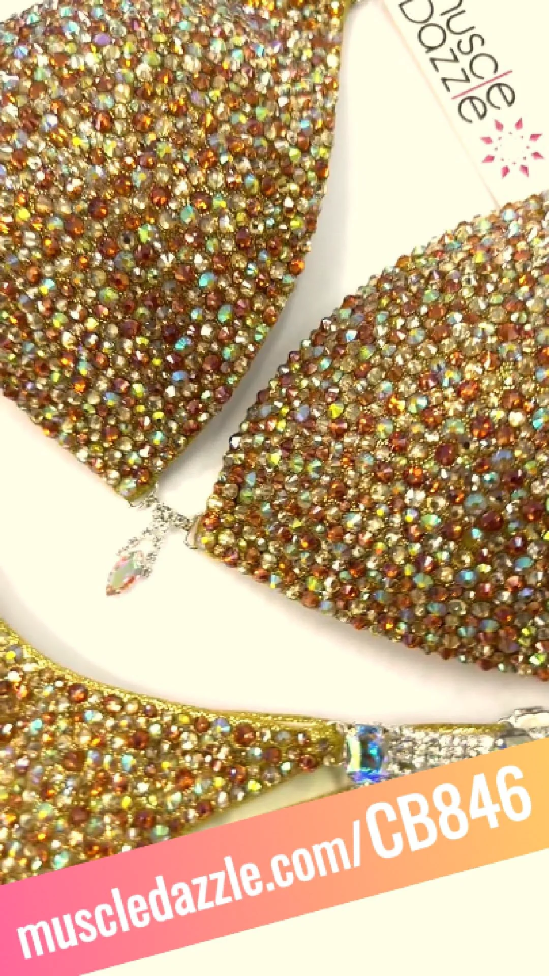 Dazzling Rustic Gold Competition Bikini | muscledazzle.com