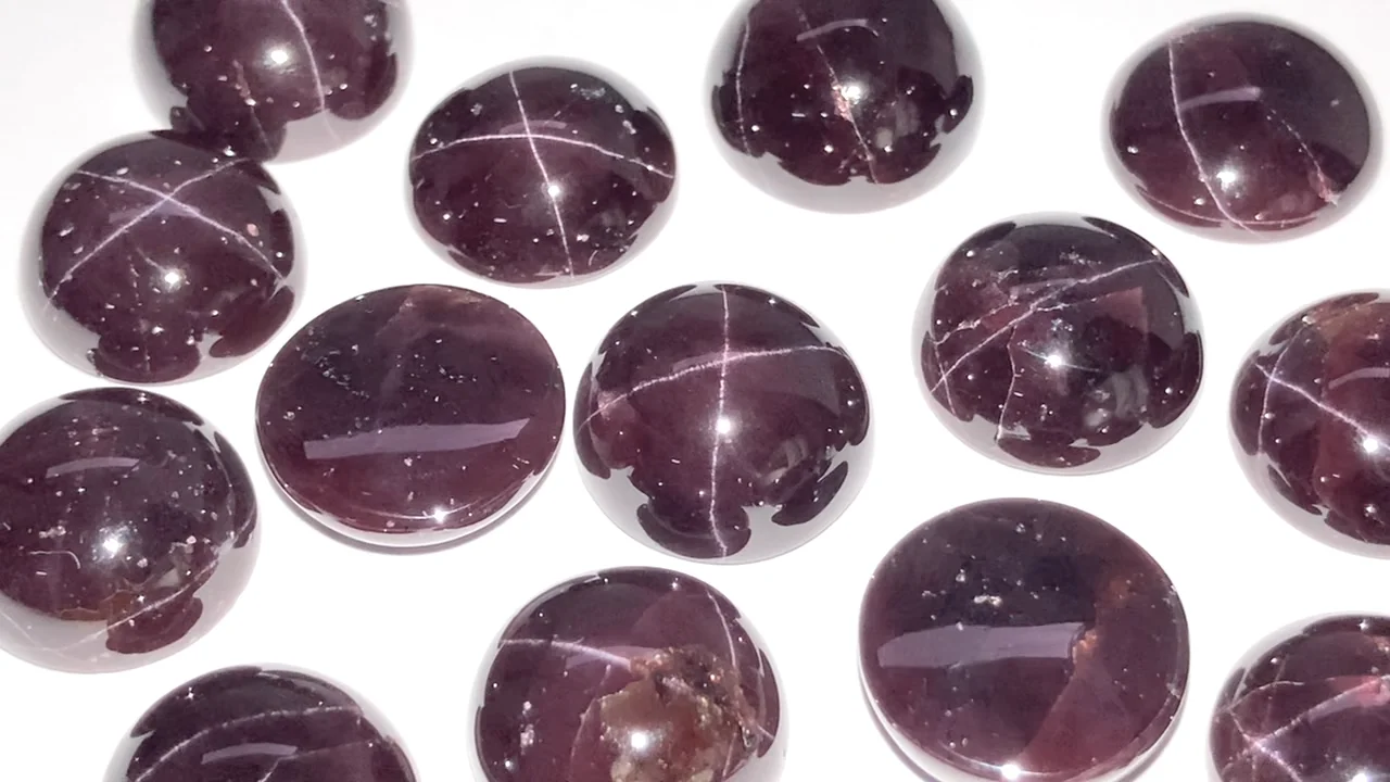 スターガーネット ラウンド カボション14×14mm 1個｜天然石ビーズの卸