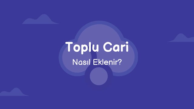 Toplu Cari Nasıl Eklenir?