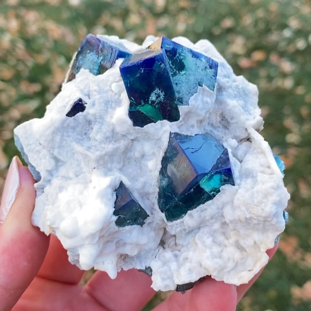 Fluorite (gemmy twins) with Aragonite