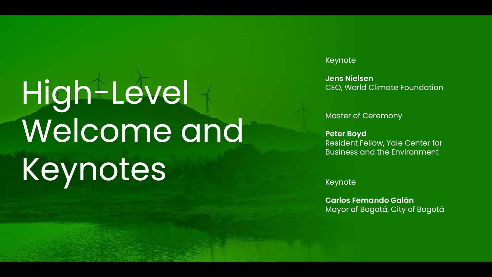 High-Level Welcome and Keynotes - Jens Nielsen, Peter Boyd & Carlos Fernando Galán