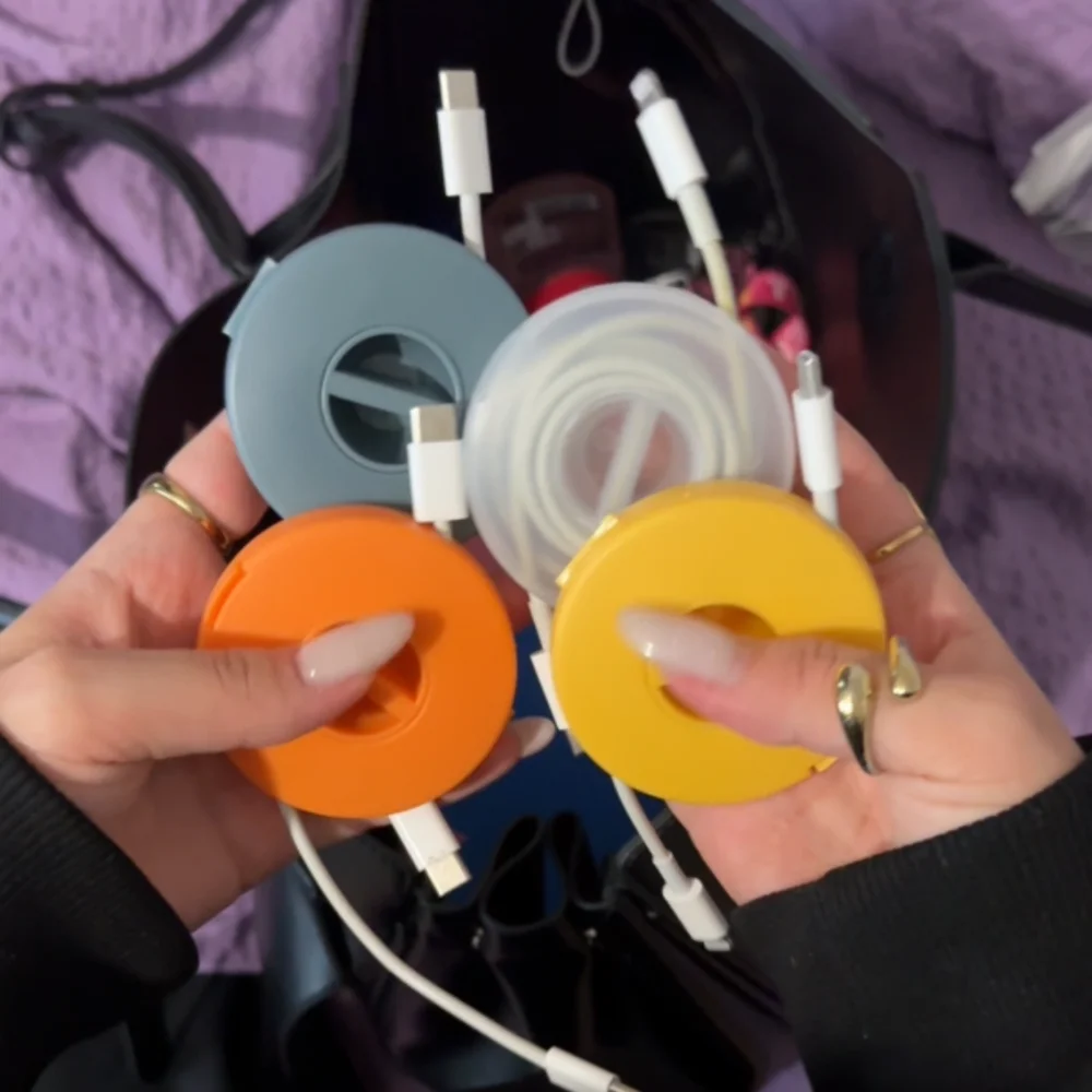 4er Set) Kabel Organizer Aufrollbarer Kabelhalter