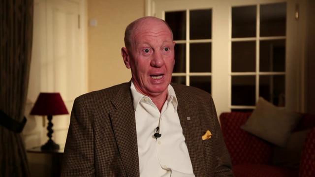 Neville Isdell, Co-Chair of the ICF Board of Trustees, discussing the ...