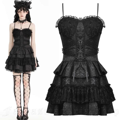 正規 Angelique Frilly Princess Mini Dress with a Corset Top トップス