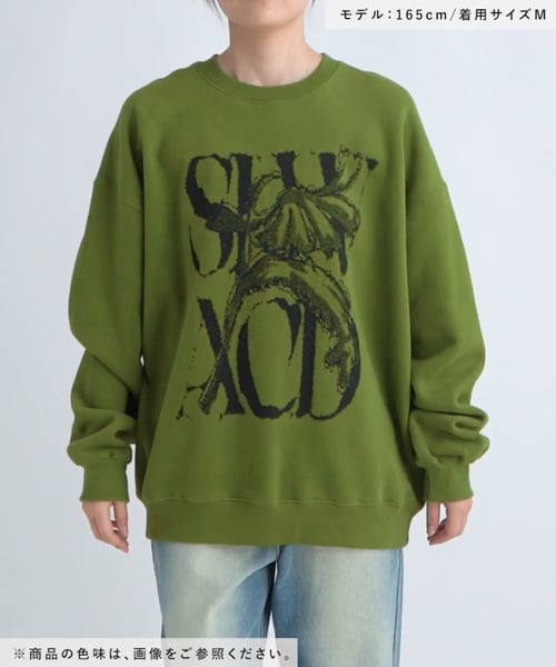UNISEX】SLOW ACID／ピーチスキンラスティープルオーバー（裏