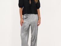Silver pleated trousers | My Jewellery