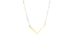 Italian 10kt Yellow Gold V Necklace