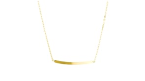 Italian 10kt Yellow Gold Bar Necklace