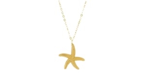 Italian 10kt Yellow Gold Starfish Necklace