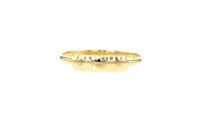 Italian 10kt Yellow Gold Diamond-Cut Bar Ring