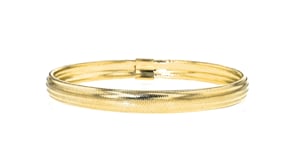 Italian 10kt Yellow Gold Mesh Stretch Bangle Bracelet