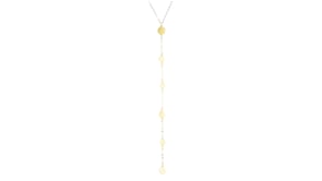 Italian 10kt Yellow Gold Disc Station Y-Necklace