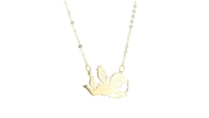 Italian 10kt Yellow Gold Cupid Necklace