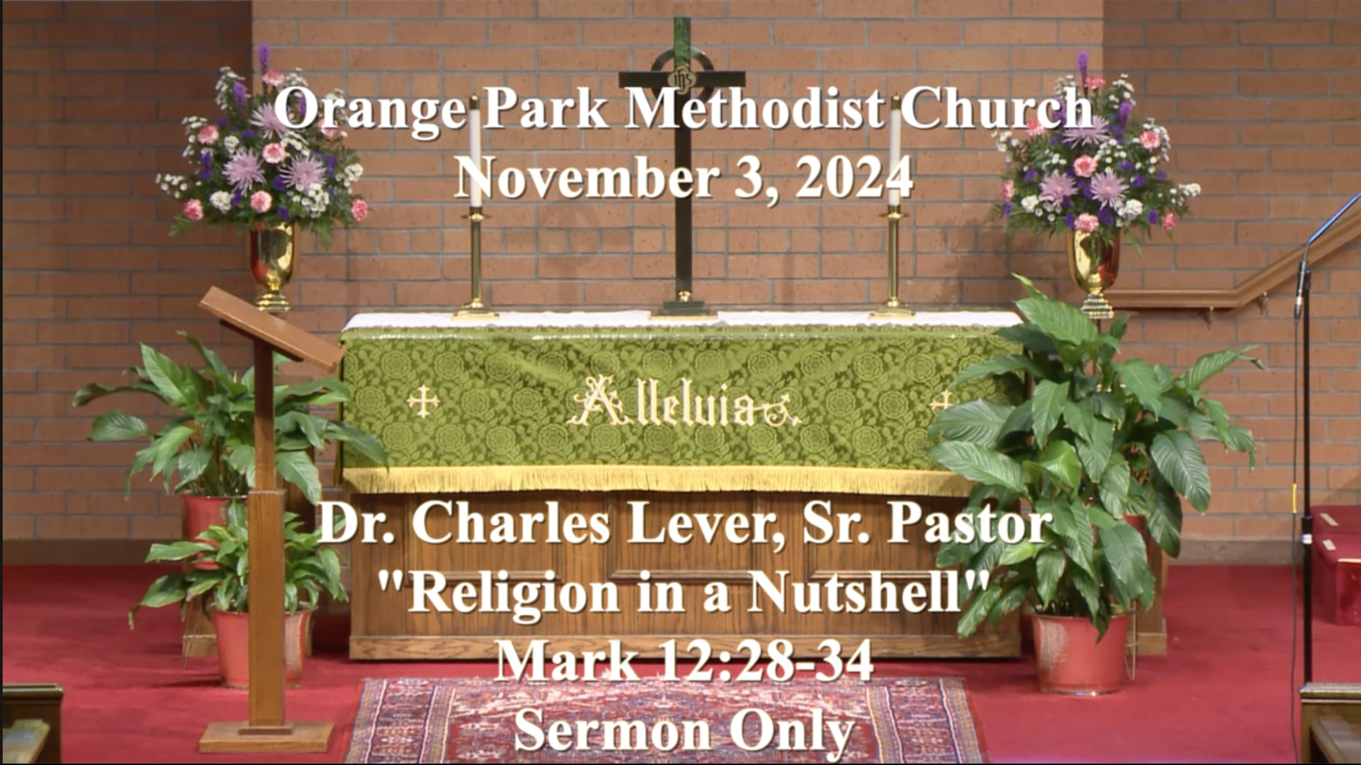 November 3, 2024 Sermon Only