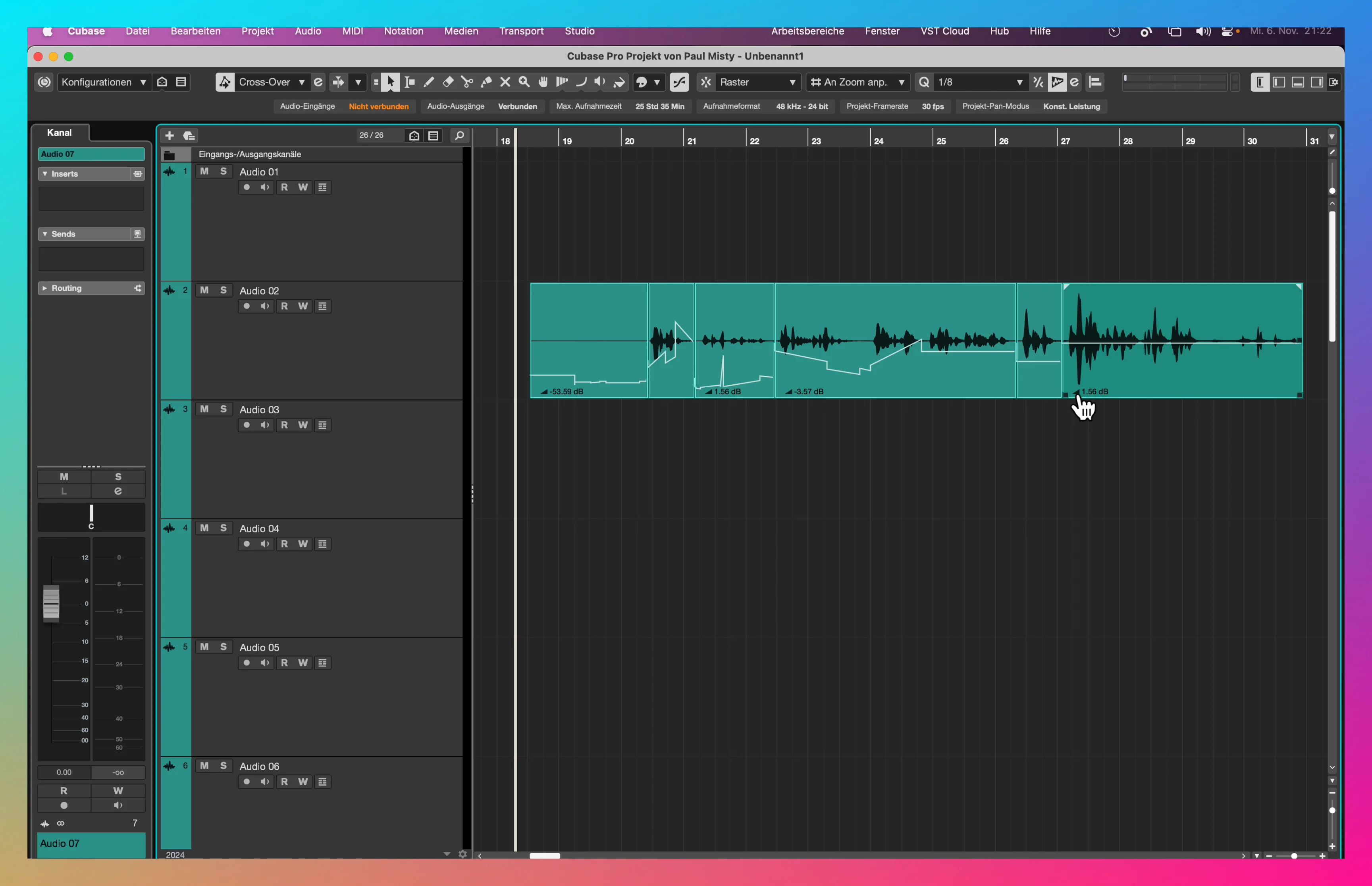 cubase Cubase 13.0.30 with large space above mixer - Cubase